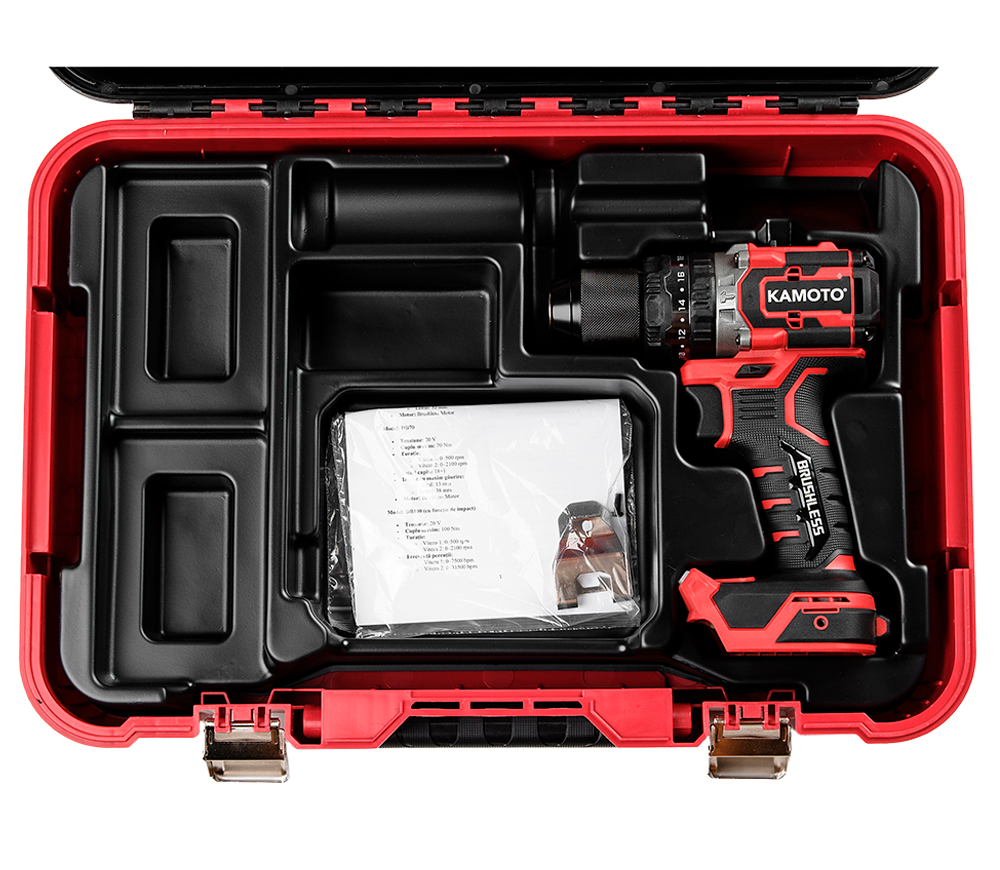 Mașină de înșurubat cu percuție cu acum. (fără bat) KAMOTO DB100 20V photo 3