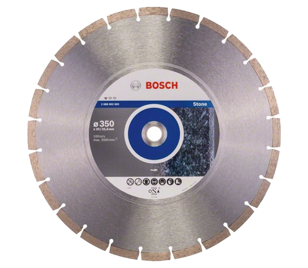 Алмазный отрезной диск BOSCH Standard for Stone 350мм Сегментированный Бетон/Камень photo