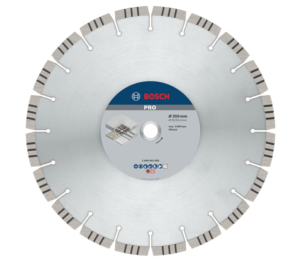 Алмазный отрезной диск BOSCH Best for Concrete 350мм Сегментированный Бетон/Камень/Кирпич photo