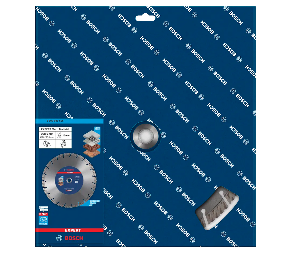 Disc de tăiat cu diamant BOSCH EXPERT MultiMaterial 350mm Segmentat Beton/Piatră/Cărămidă photo 1
