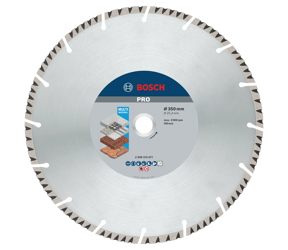 Disc de tăiat cu diamant BOSCH Standard for Universal 350mm Turbo Beton/Piatră/Cărămidă photo