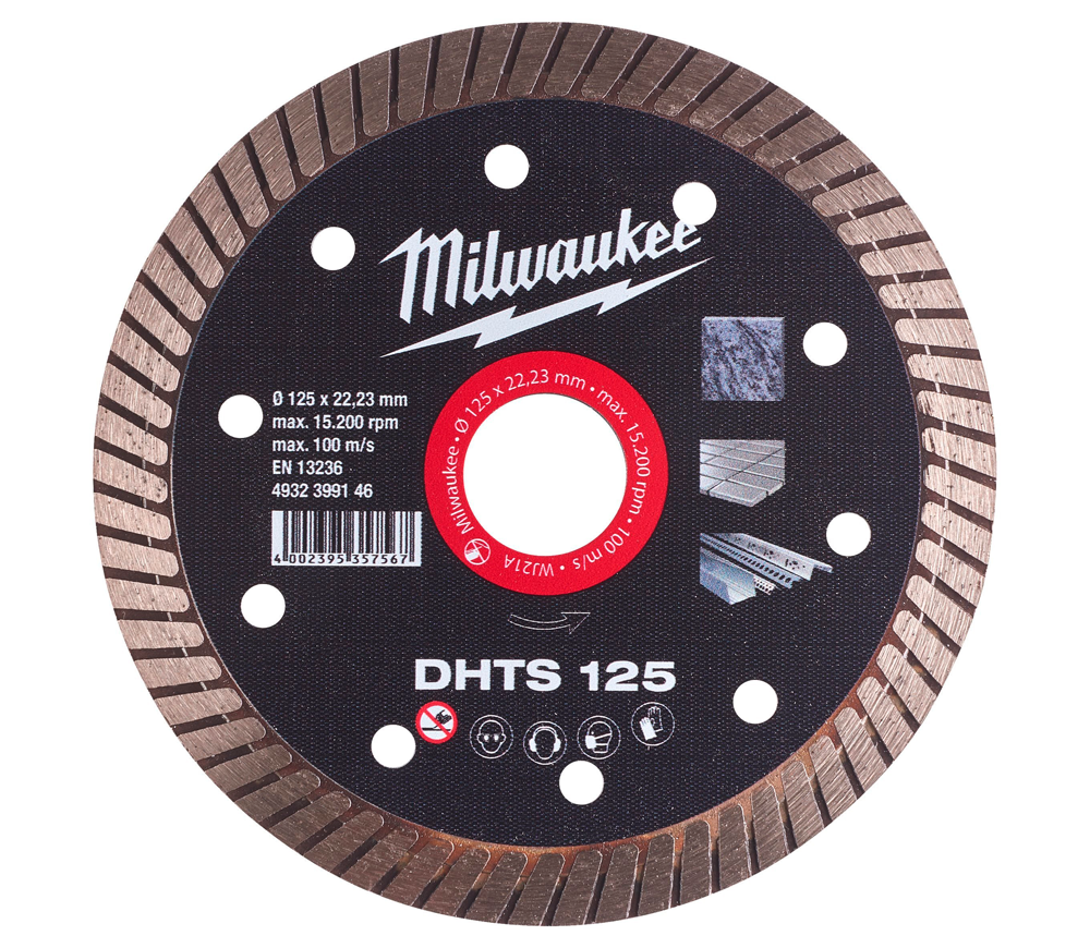 Disc de tăiat cu diamant MILWAUKEE DHTS 125mm Turbo Ceramică/Marmura/Granit photo