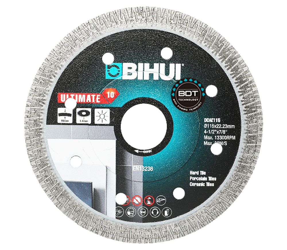 Disc de tăiat cu diamant BIHUI DCAE115 115mm Turbo Ceramică/Marmura/Granit photo