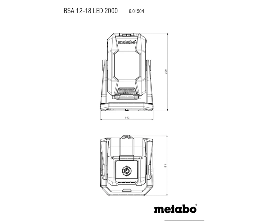 Lanternă construcții cu acumulator METABO BSA 12-18 LED 2000 2000lm 18V photo 6