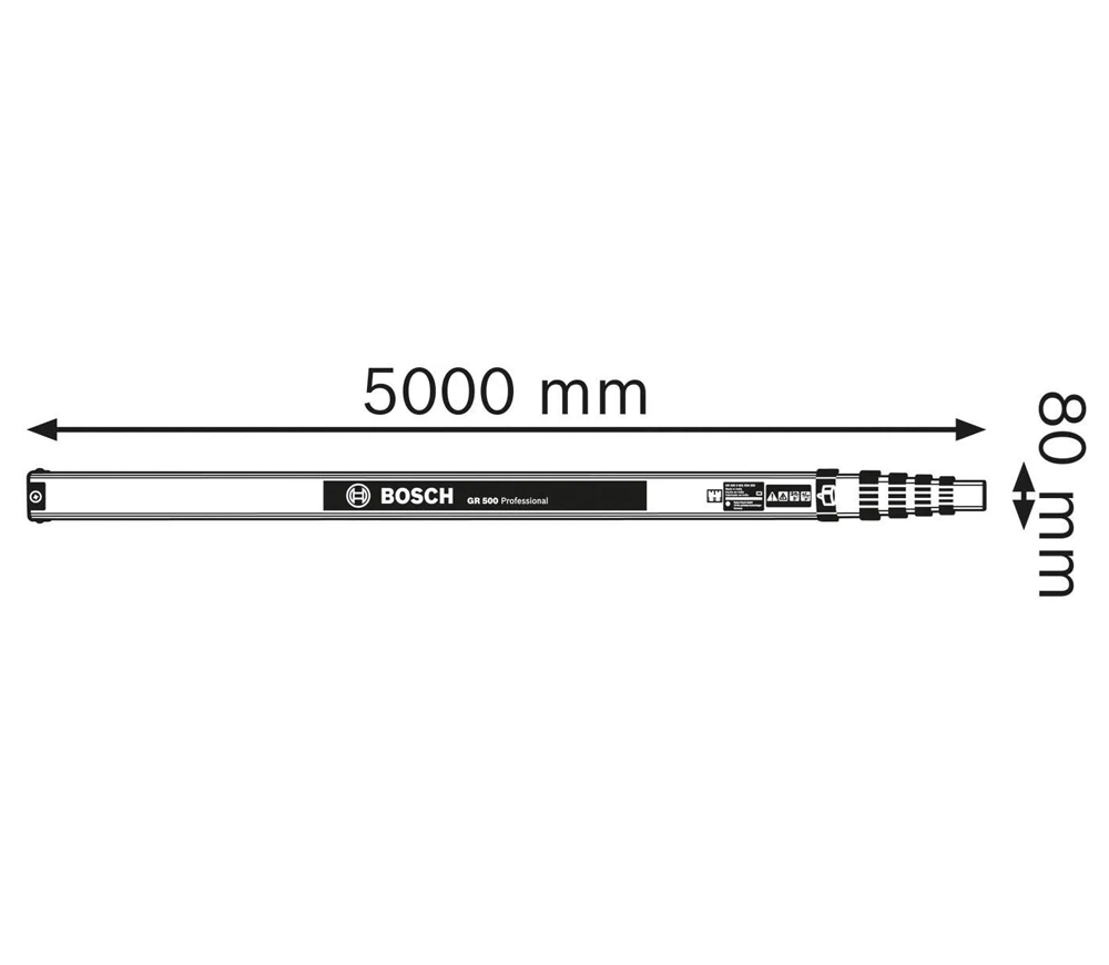 Lată de nivelare BOSCH GR 500 5000mm Aluminiu photo 1