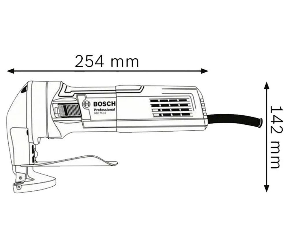 Foarfecă electrică de tablă Bosch GSC 75-16 Professional 750W photo 2