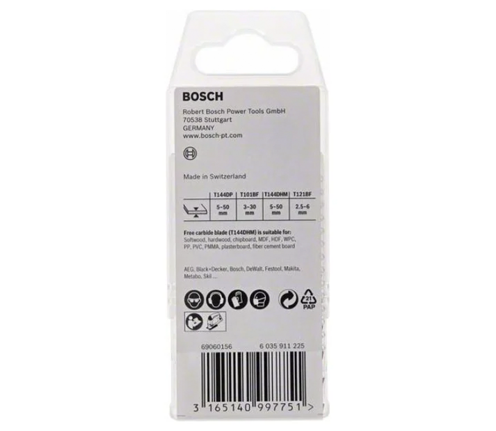 Набор полотен для лобзика BOSCH Wood and Metal 100мм Дерево/Металл photo 0