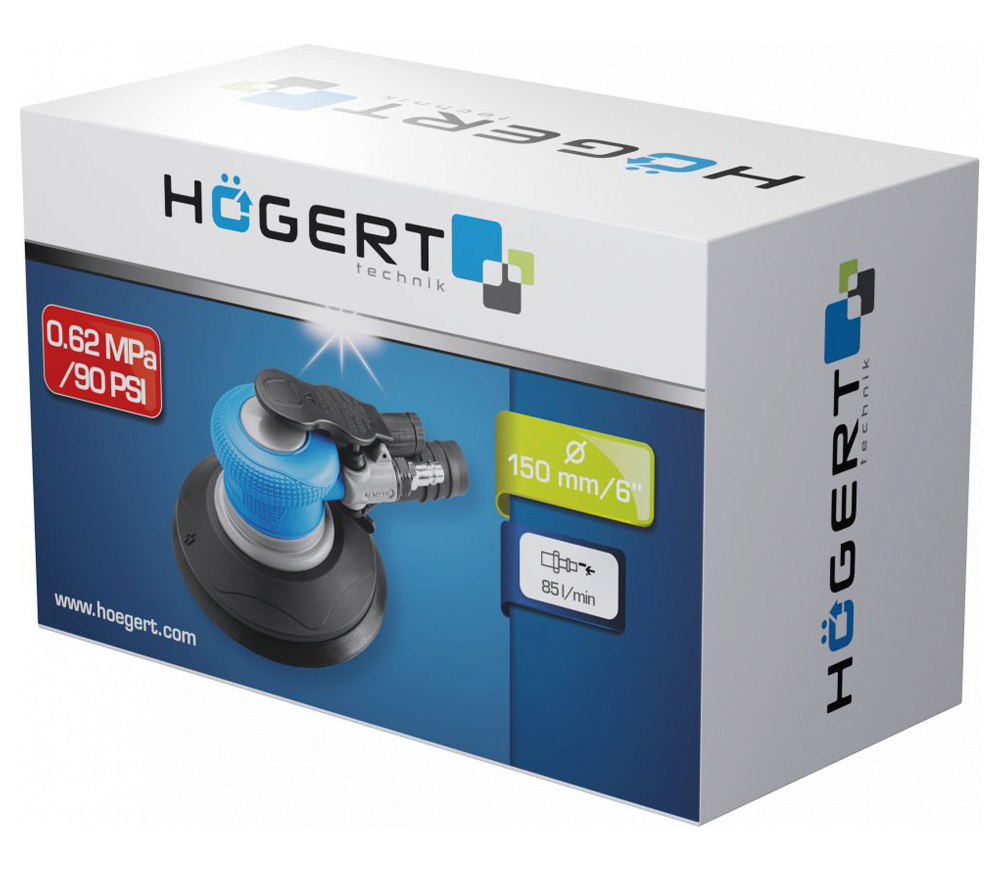 Mașină de șlefuit excentrică pneumatică HOEGERT HT4R652 6.3bar photo 0