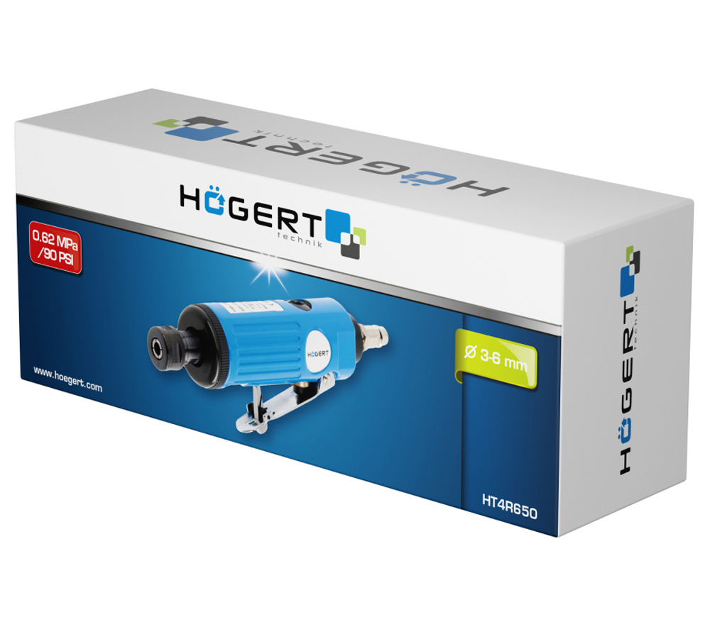Mașină de șlefuit pneumatică dreaptă HOEGERT HT4R650 6.2bar photo 2