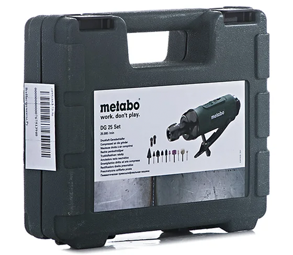 Polizor drept pneumatic METABO DG 25 Set 6.2bar photo 3
