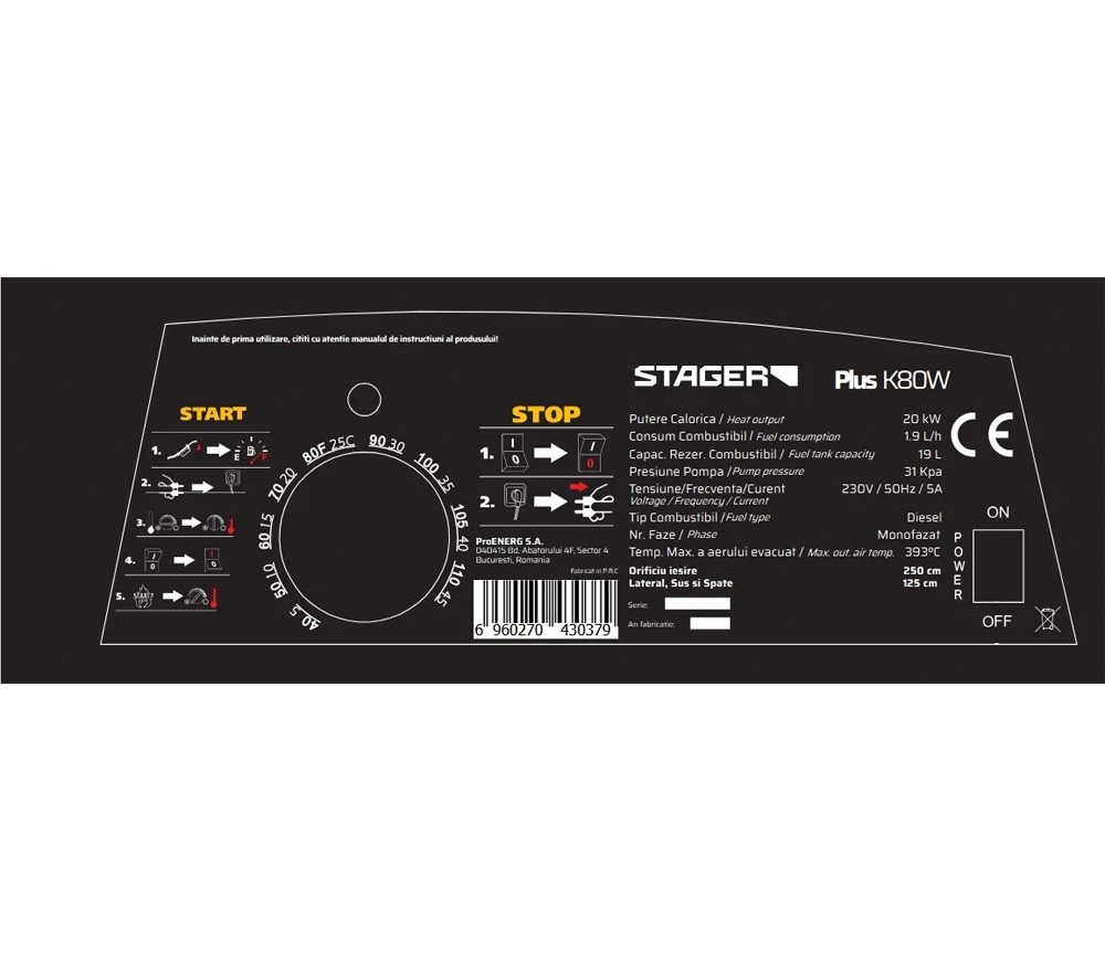 Aeroterma Stager PLUS-K80W 20kw Motorină photo 6