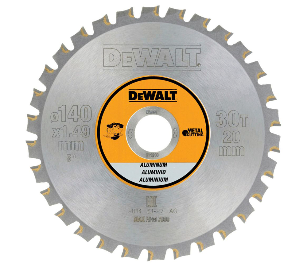 Disc pentru fierastrau electric DEWALT DT1910-QZ 140mm 1.0mm Aluminiu photo