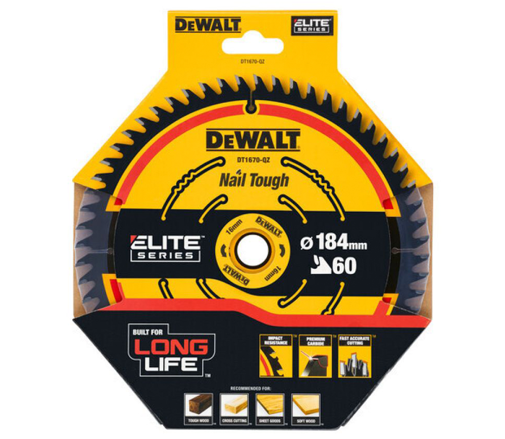 Пильный диск DEWALT DT1670-QZ 184мм 1.65мм Дерево photo 0