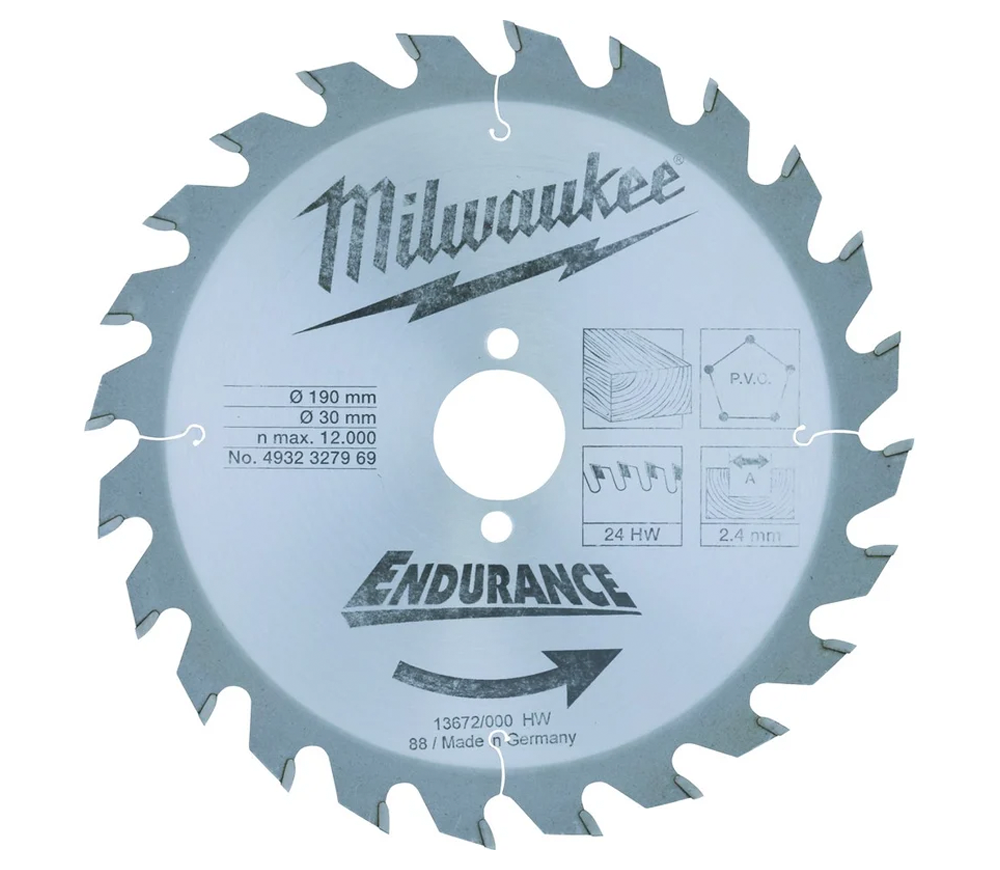 Пильный диск MILWAUKEE WCSB 190мм 2.4мм Дерево photo