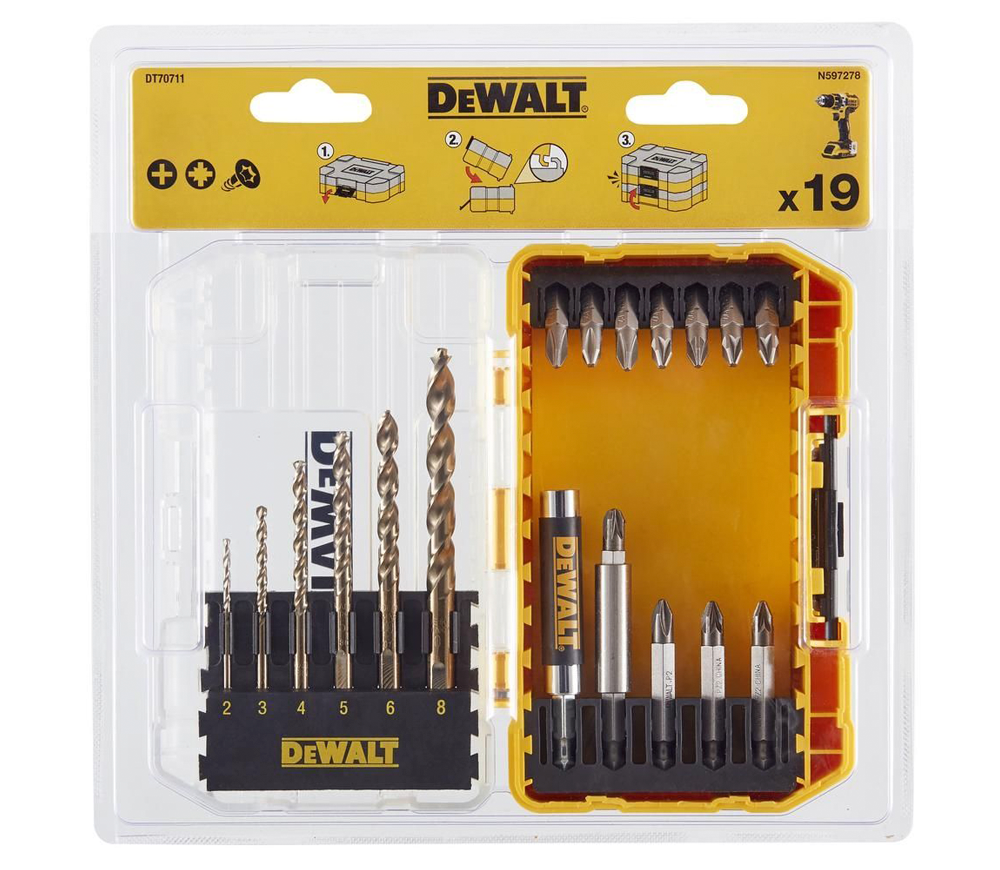Набор сверл и бит (19 шт.) DeWALT DT70711 Extreme photo 1