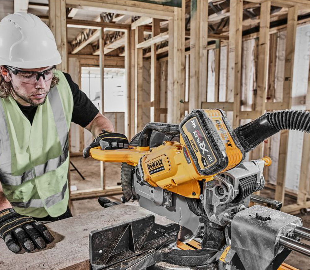Fierăstrău  circular staționar cu acumultor 54V 9Ah DEWALT DCS781X2-QW 305mm photo 7