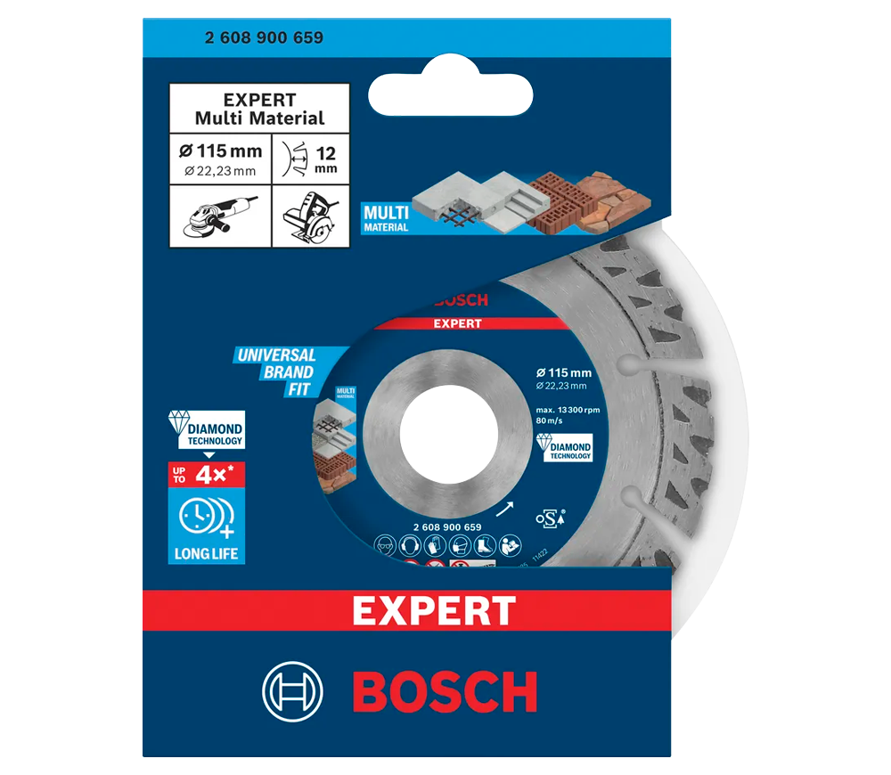 Disc de tăiat cu diamant BOSCH EXPERT Multi Material 115mm Segmentat Multimaterial photo 0