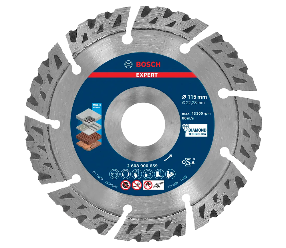 Disc de tăiat cu diamant BOSCH EXPERT Multi Material 115mm Segmentat Multimaterial photo