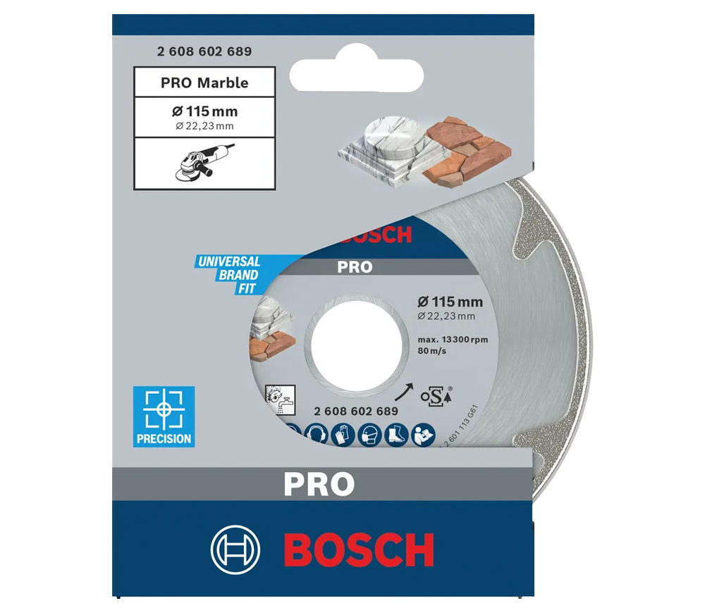 Disc de tăiat cu diamant BOSCH PRO Marble 115mm Solid Marmura photo 0