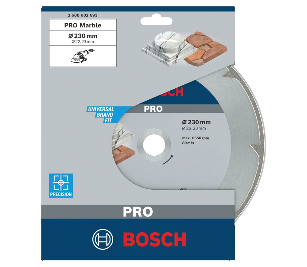 Disc de tăiat cu diamant BOSCH PRO Marble 230mm Solid Marmura photo 0