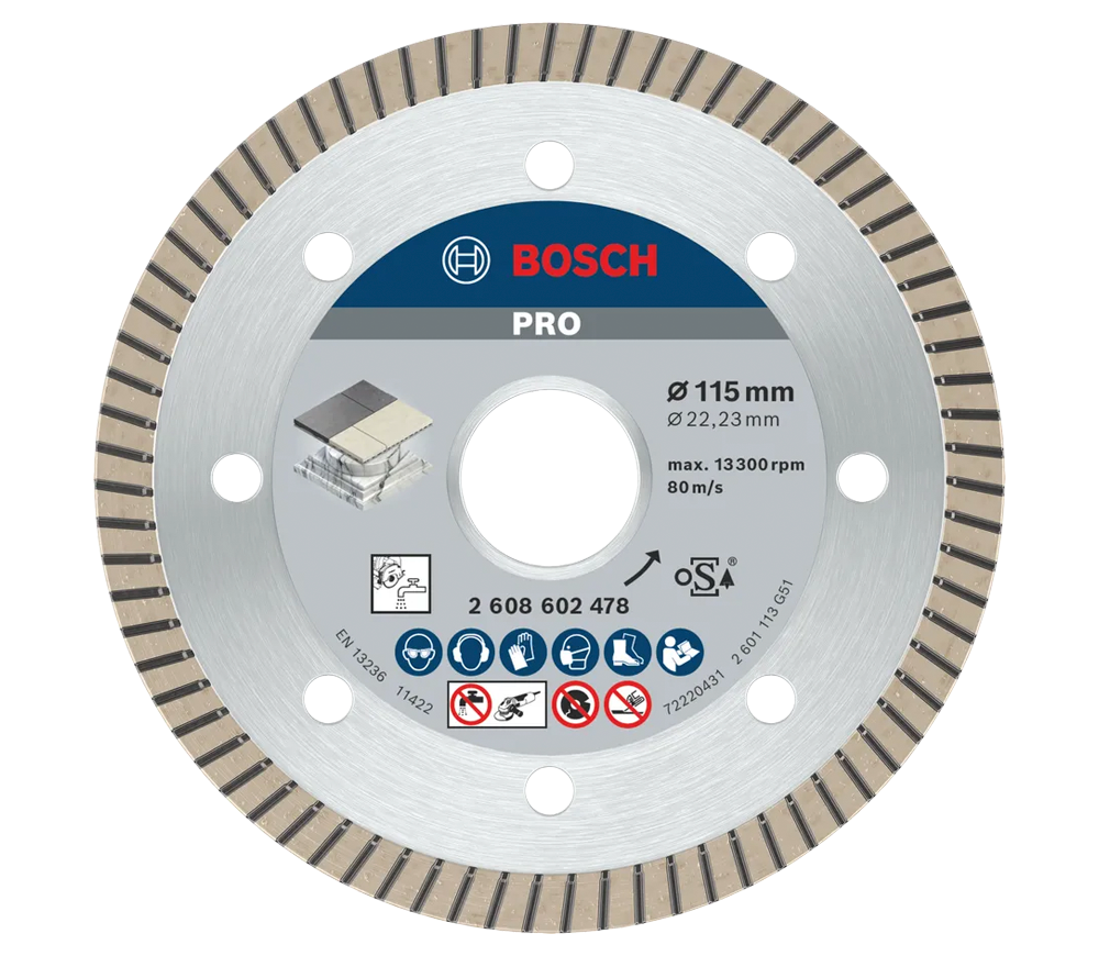 Алмазный отрезной диск BOSCH PRO Ceramic 125мм Турбо Керамика/Керамогранит/Мрамор photo