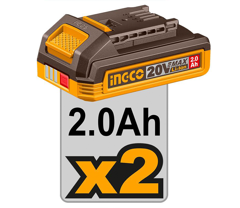 Mașină de înșurubat cu impact cu acumulator INGCO COSLI23056 20V 2Ah 555Nm photo 0