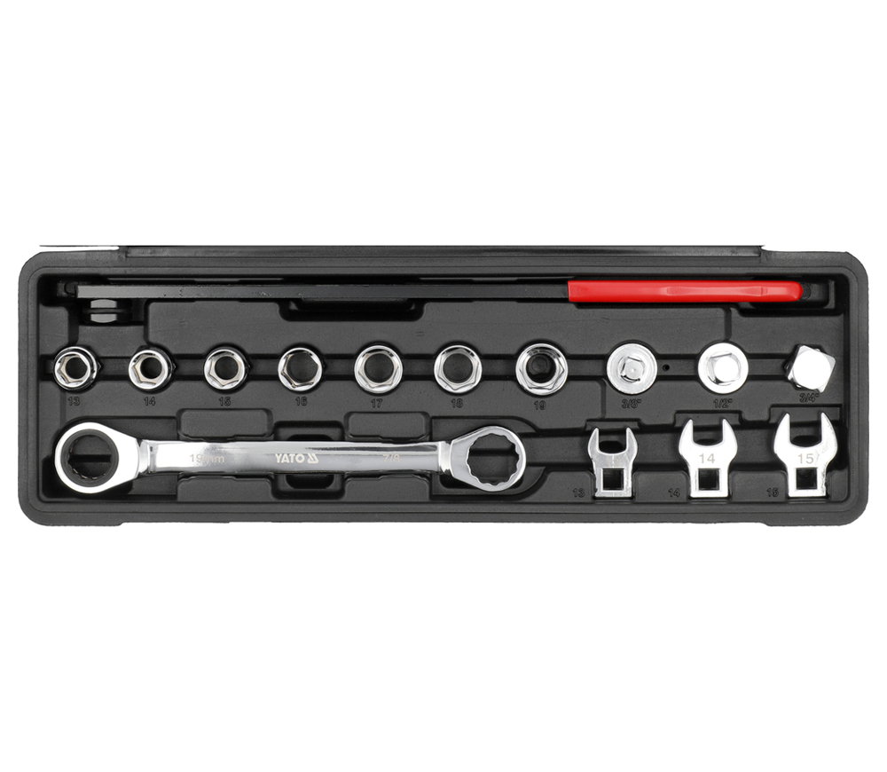 Set pentru curele poli-V 15 piese YATO YT06279 13-26mm photo 0