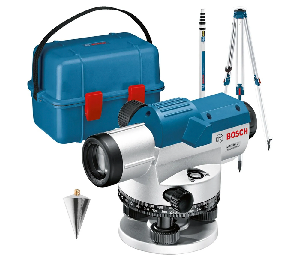 Nivelă optică profesională cu trepied  BOSCH GOL 26 G Professional GOL26G+BT160+GR500 100m photo