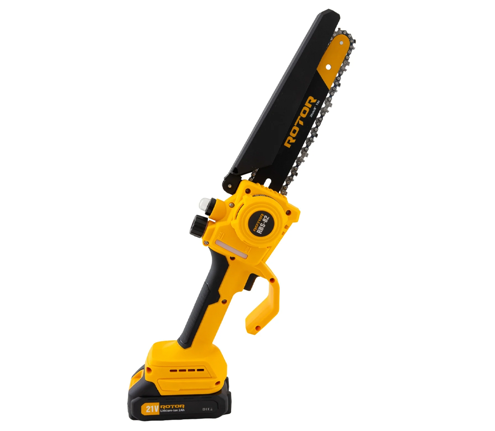 Fierăstrău cu lanț cu acumulator ROTOR RBS-82 200mm 21V 2Ah photo 1