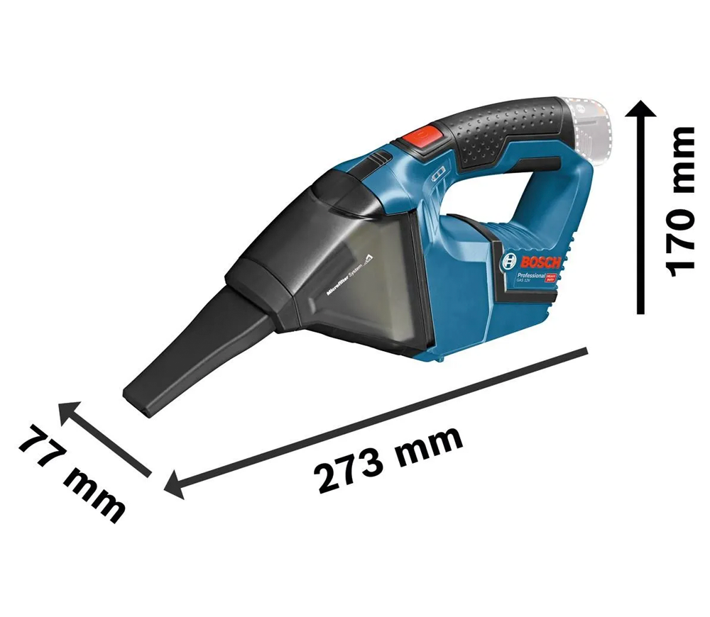 Aspiratoar auto cu acumulator (fără bat) BOSCH GAS 12 V-LI 12V photo 0
