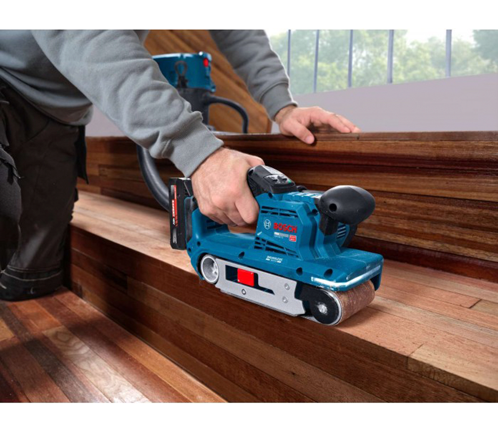 Mașină de șlefuit cu bandă fără fir (fără bat) BOSCH GBS 18V-75 18V photo 4