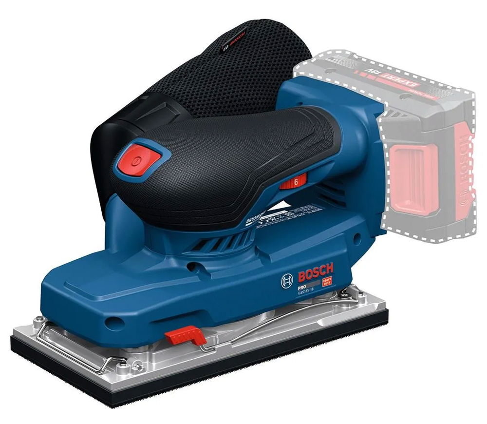 Mașină de șlefuit cu vibrații fără fir (fără bat) BOSCH GSS18V-18 18V photo