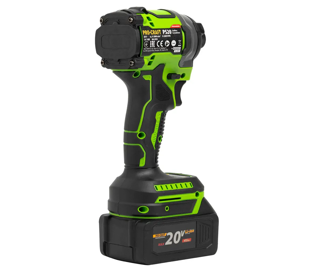 Șurubelnița cu acumulator сu impact (fără bat.) ProCraft PS20 20V 2Ah photo 2