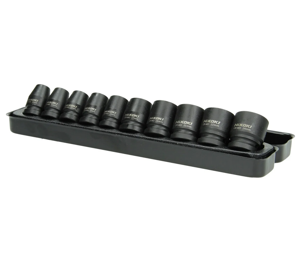 Set capete tubulare de impact 1/2″, 10 piese HIKOKI 751879 10-24  mm photo 0