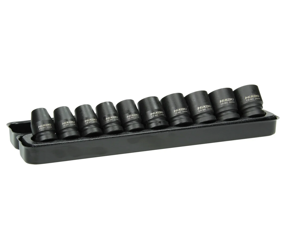 Set capete tubulare de impact 1/2″, 10 piese HIKOKI 751879 10-24  mm photo 1
