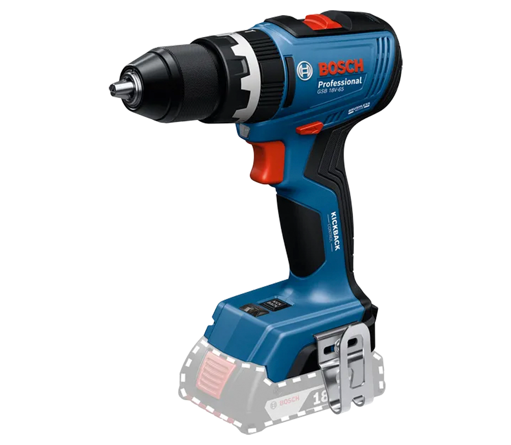 Set de unelte cu acumulator BOSCH GSB 18V-65 + GWS 18V-8 photo 0