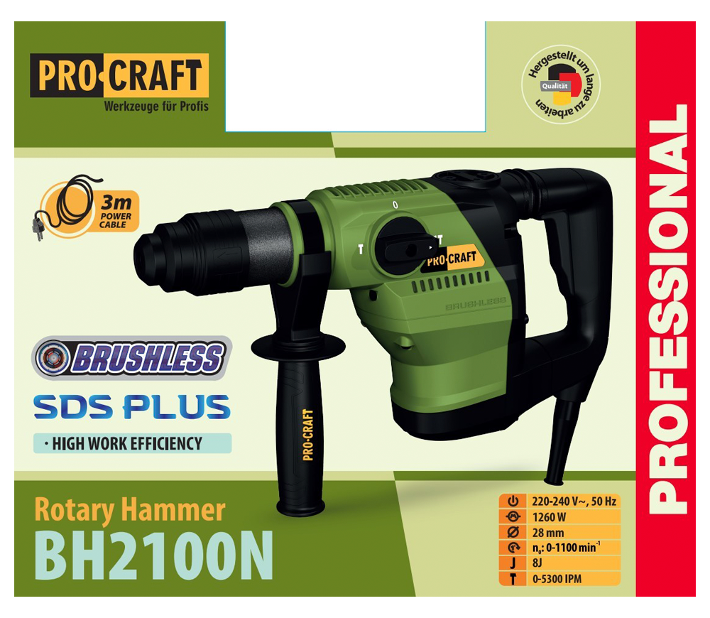Перфоратор ProCraft BH2100N 1260вт SDS-Plus photo 5