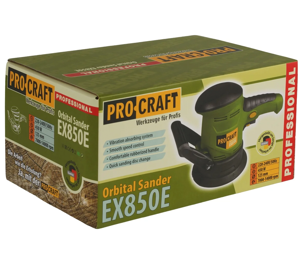 Mașină de șlefuit excentrică ProCraft EX850E 850w 125mm photo 6