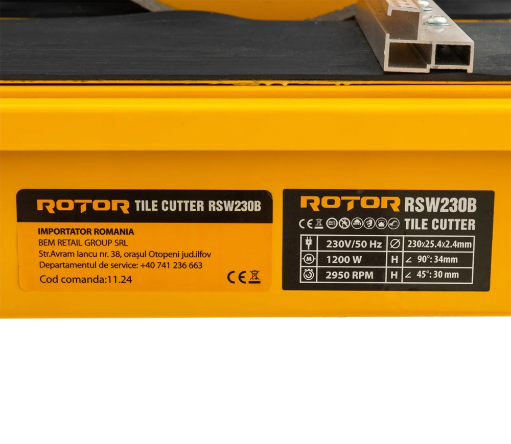 Masina electrica de taiat ceramica 1200w 930mm ROTOR RSW230B photo 2