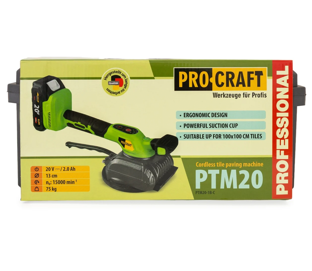 Vibrator pentru placi ceramice ProCraft PTM20 130mm 75kg photo 3