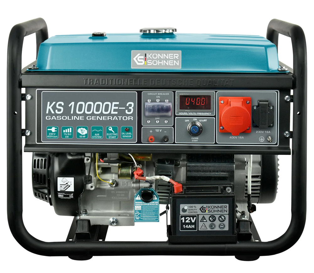 Электрогенератор Könner&Söhnen KS 10000E 1/3 8квт Бензин AVR photo 1