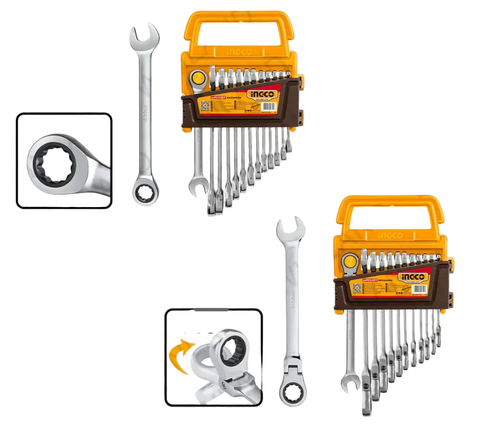 Set chei combinate cu clichet 24 buc. INGCO HKSPAR2024 8-19mm photo