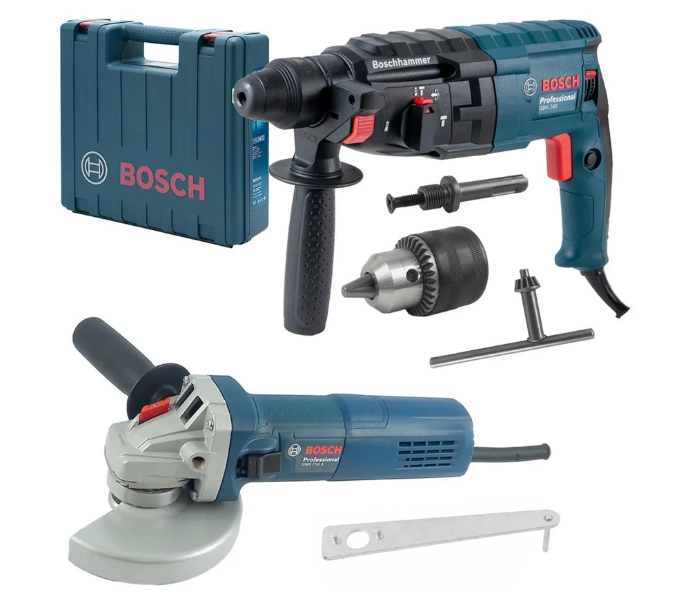Set de unelte electice BOSCH GWS 750 + GBH 240 photo