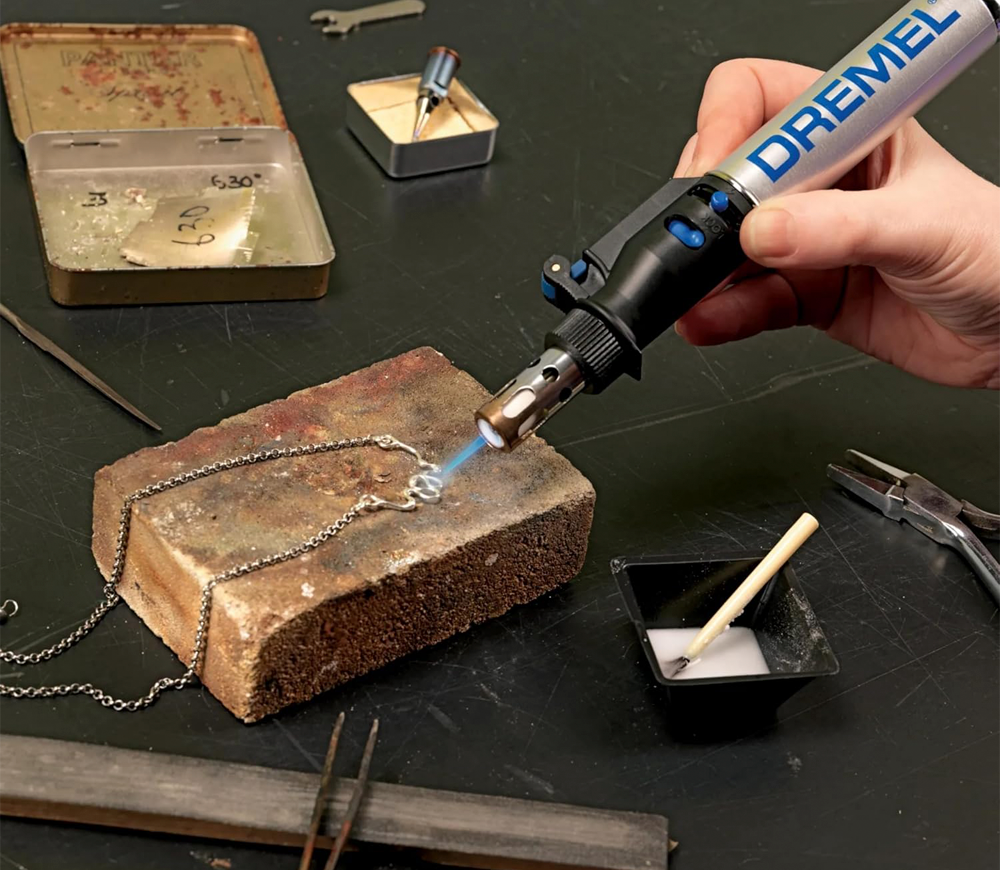 Pistol de lipit multifuncțional pe gaz DREMEL BF0132000JD  1300°C Balon cu gaz photo 0
