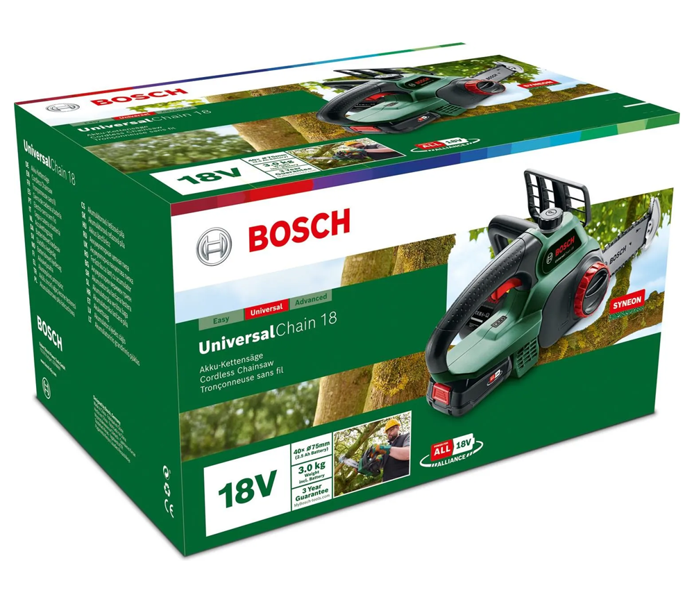 Fierăstrău cu lanț cu acumulator BOSCH PKE18V-30-28 300mm 18V 4Ah photo 0