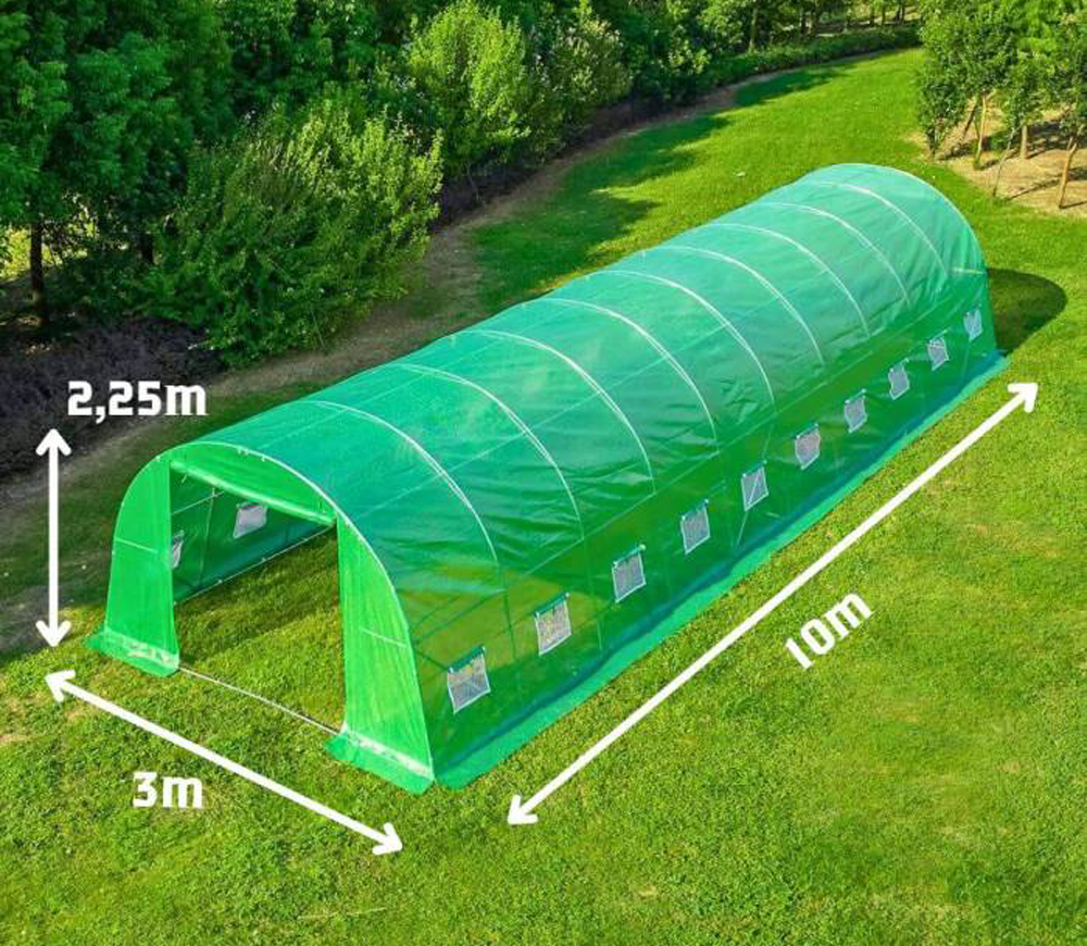 Seră arcuită TEHNO-MS 10x3x2.25 mm 30m² Verde photo