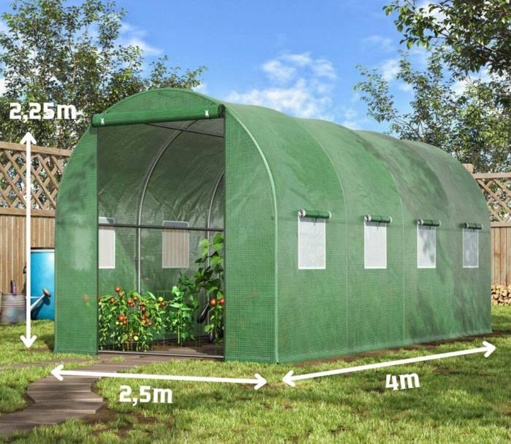 Seră arcuită TEHNO-MS 4x2.5x2.25 m 10m² Verde photo