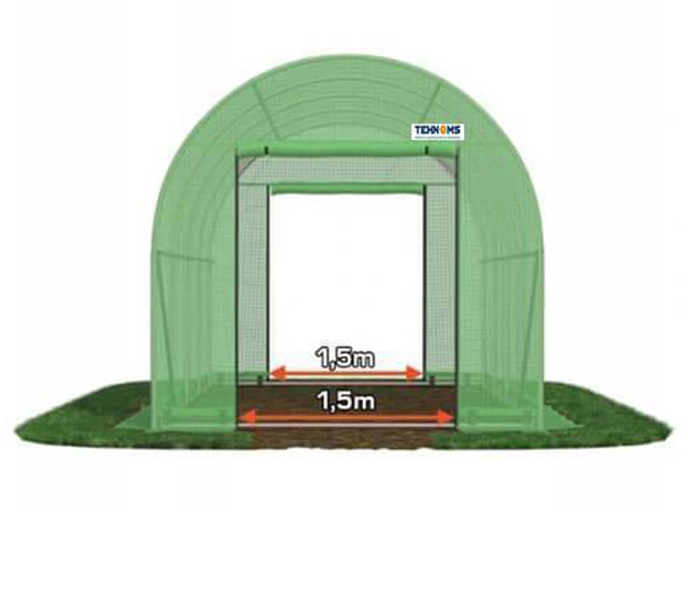 Теплица арочная TEHNO-MS 8x4x2.5 мм 32м² Зелёная photo 0