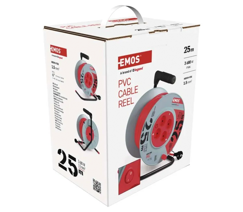 Prelungitor cu tambur 25m 1-16A EMOS P09225 photo 3
