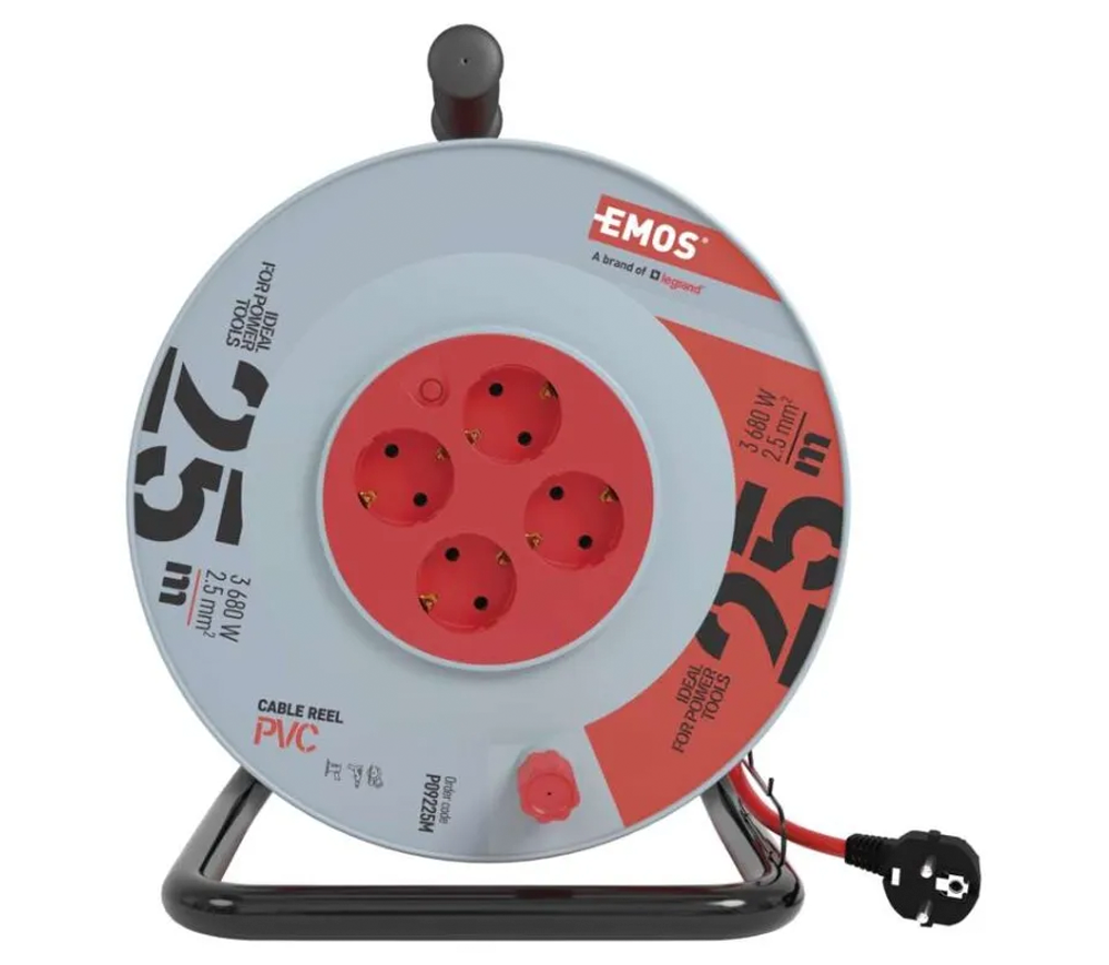 Prelungitor cu tambur 25m 1-16A EMOS P09225M photo 0